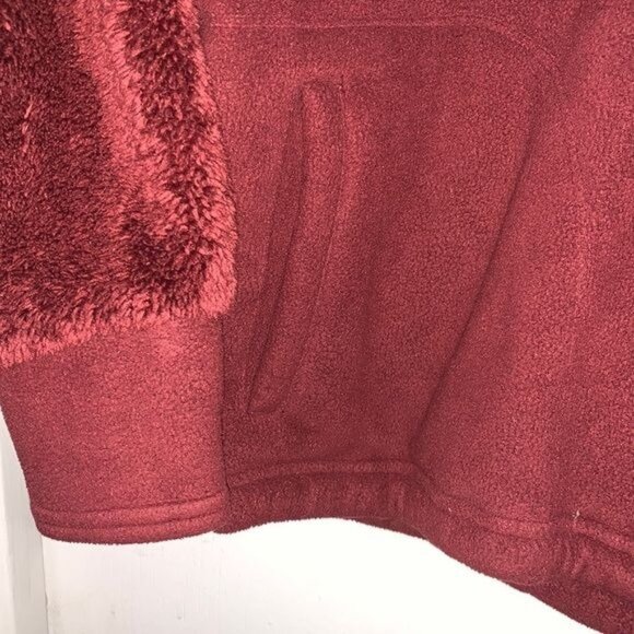 All In Motion Womens Sherpa Pullover Fleece Burgundy Medium - Picture 5 of 10